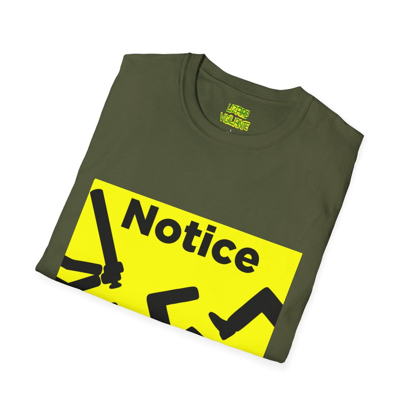 Notice The Beatings Will Continue Until Morale Improves Unisex Softstyle Funny T-Shirt - Lizard Vigilante