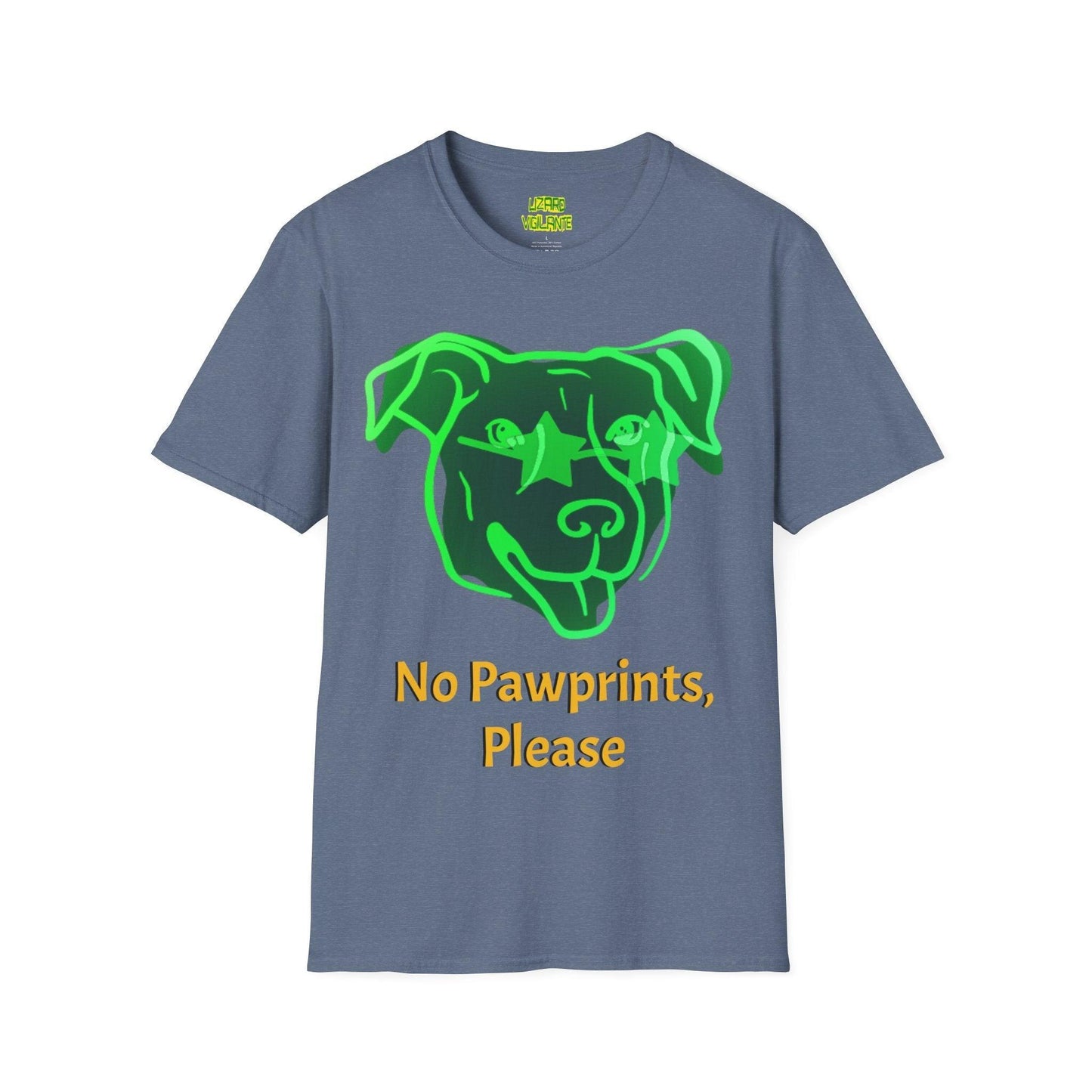 No Pawprints, Please Unisex Softstyle T-Shirt - Lizard Vigilante