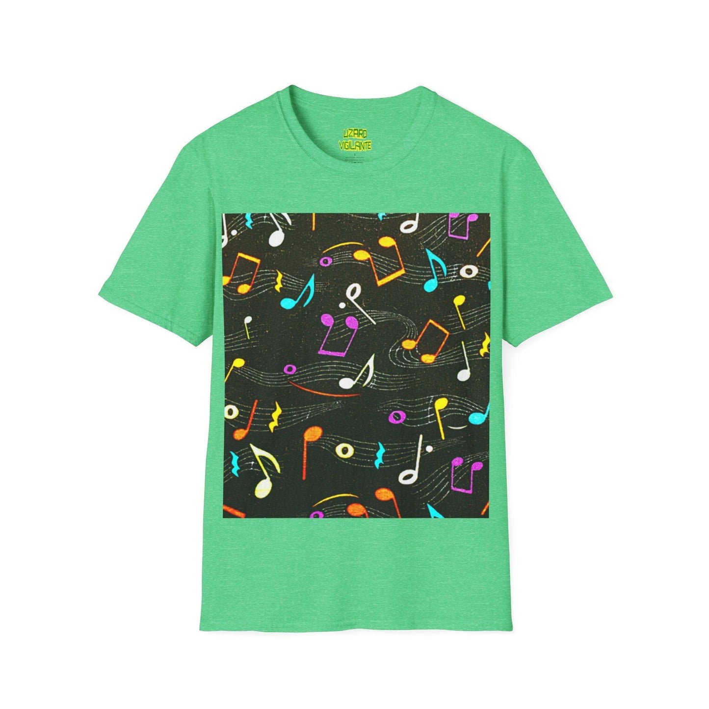 Musical Notes Unisex Softstyle T-Shirt - Lizard Vigilante