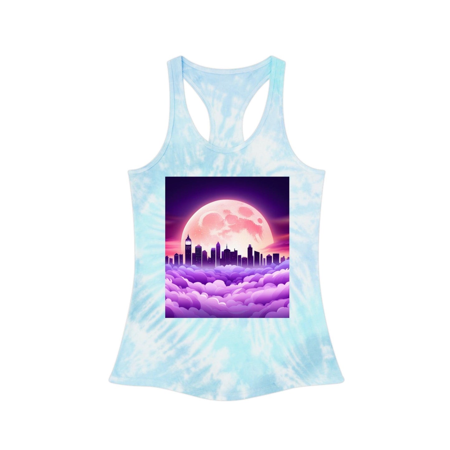 Purple MoonTown Tie Dye Racerback Tank Top - Lizard Vigilante