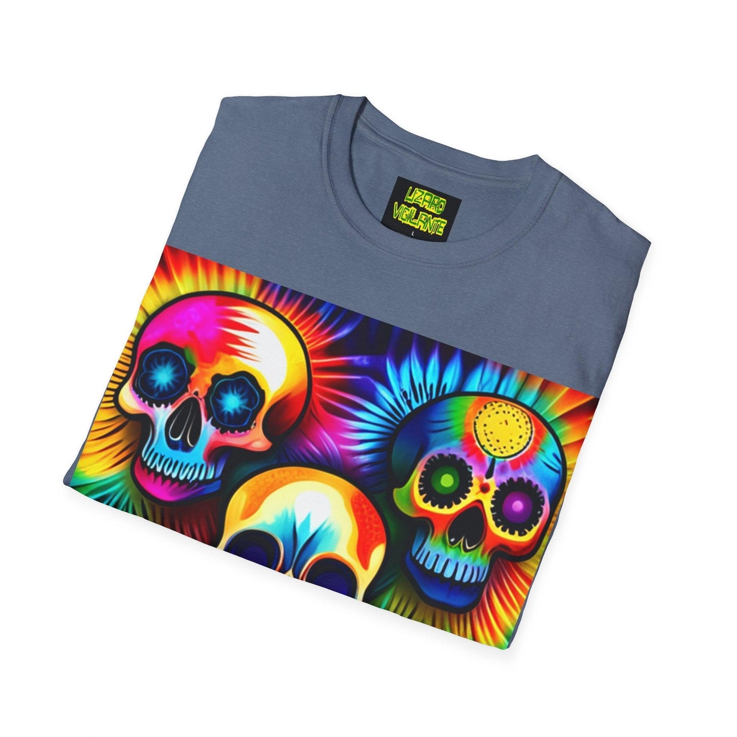 Escaped Skulls Unisex Softstyle T-Shirt - Lizard Vigilante