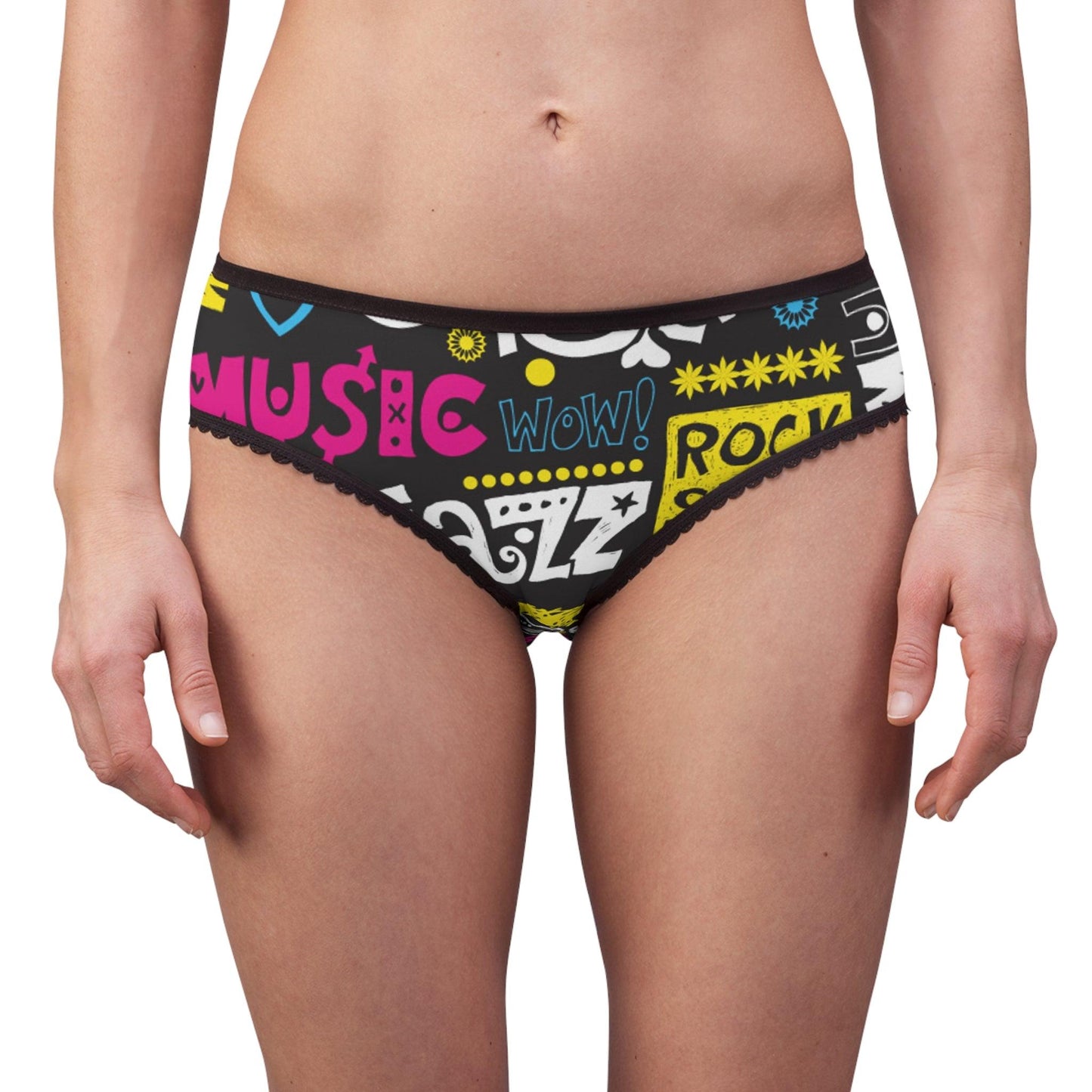 Music Graphic Women's Briefs (AOP) - Lizard Vigilante