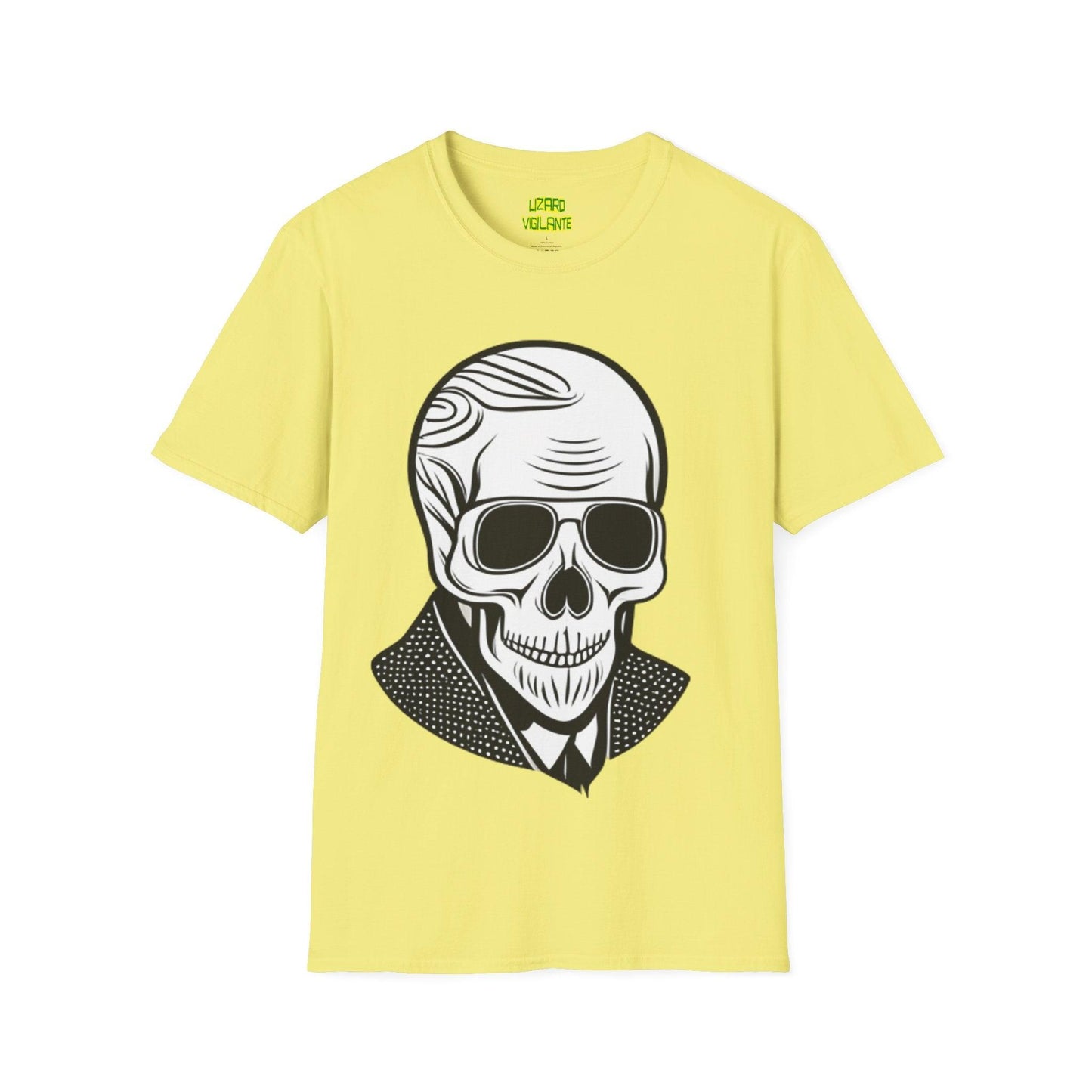 Skull Portrait Unisex Softstyle T-Shirt - Lizard Vigilante