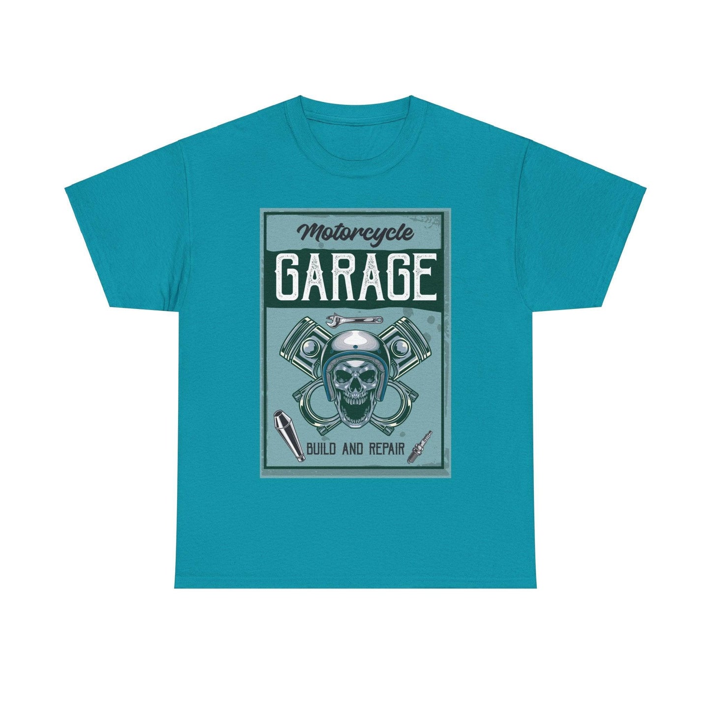 Motorcycle Garage Unisex Heavy Cotton Tee - Lizard Vigilante