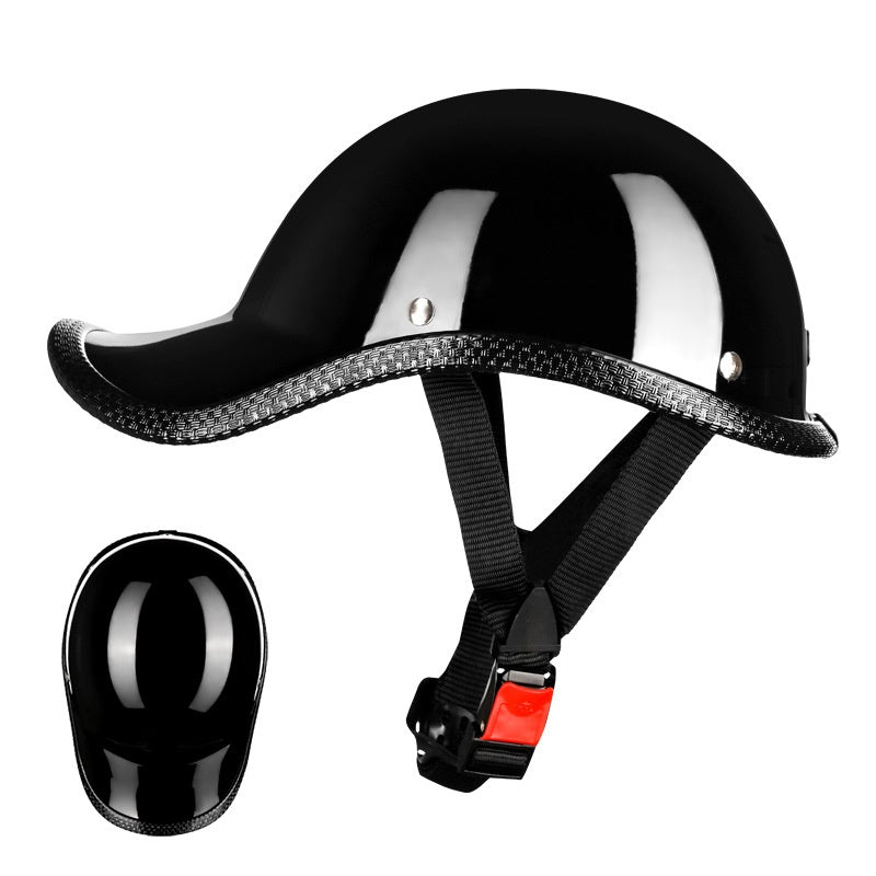 Electric Battery Motorcycle Helmet Retro Safety Protection Half Helmet