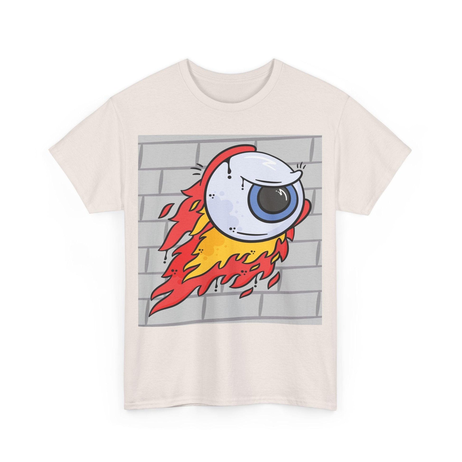 Flaming Eyeball Unisex Heavy Cotton Tee - Lizard Vigilante