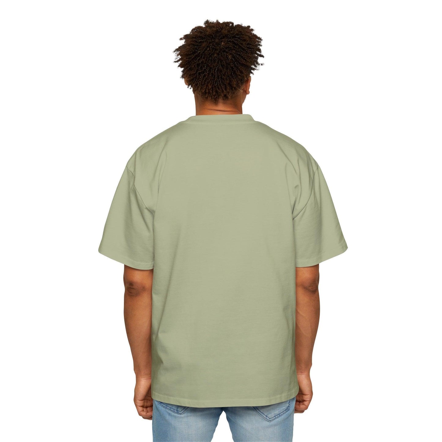 Psychedelic Pot Leaf Men's Heavy Oversized Tee - Lizard Vigilante