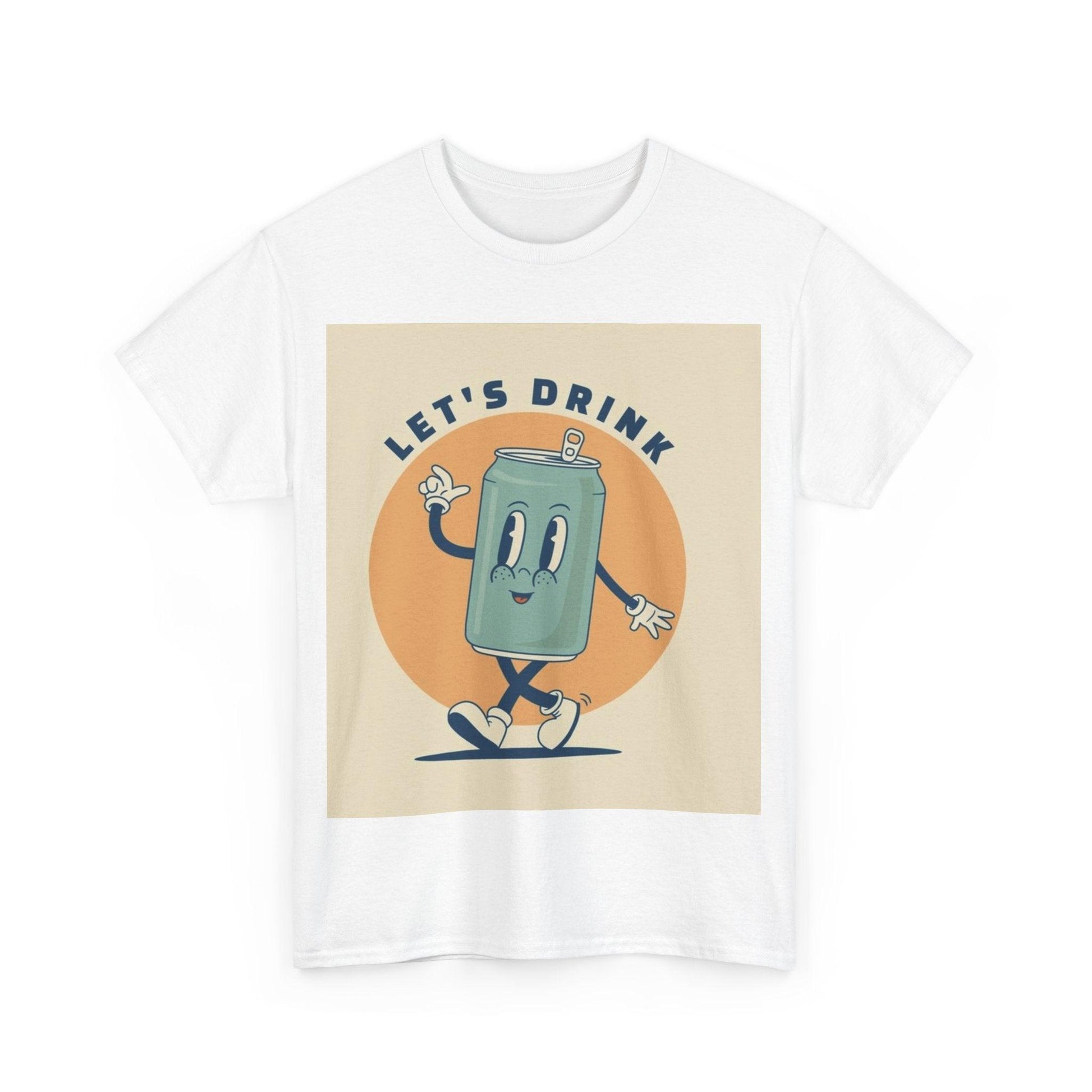 Let's Drink Can Man Unisex Heavy Cotton Tee - Lizard Vigilante