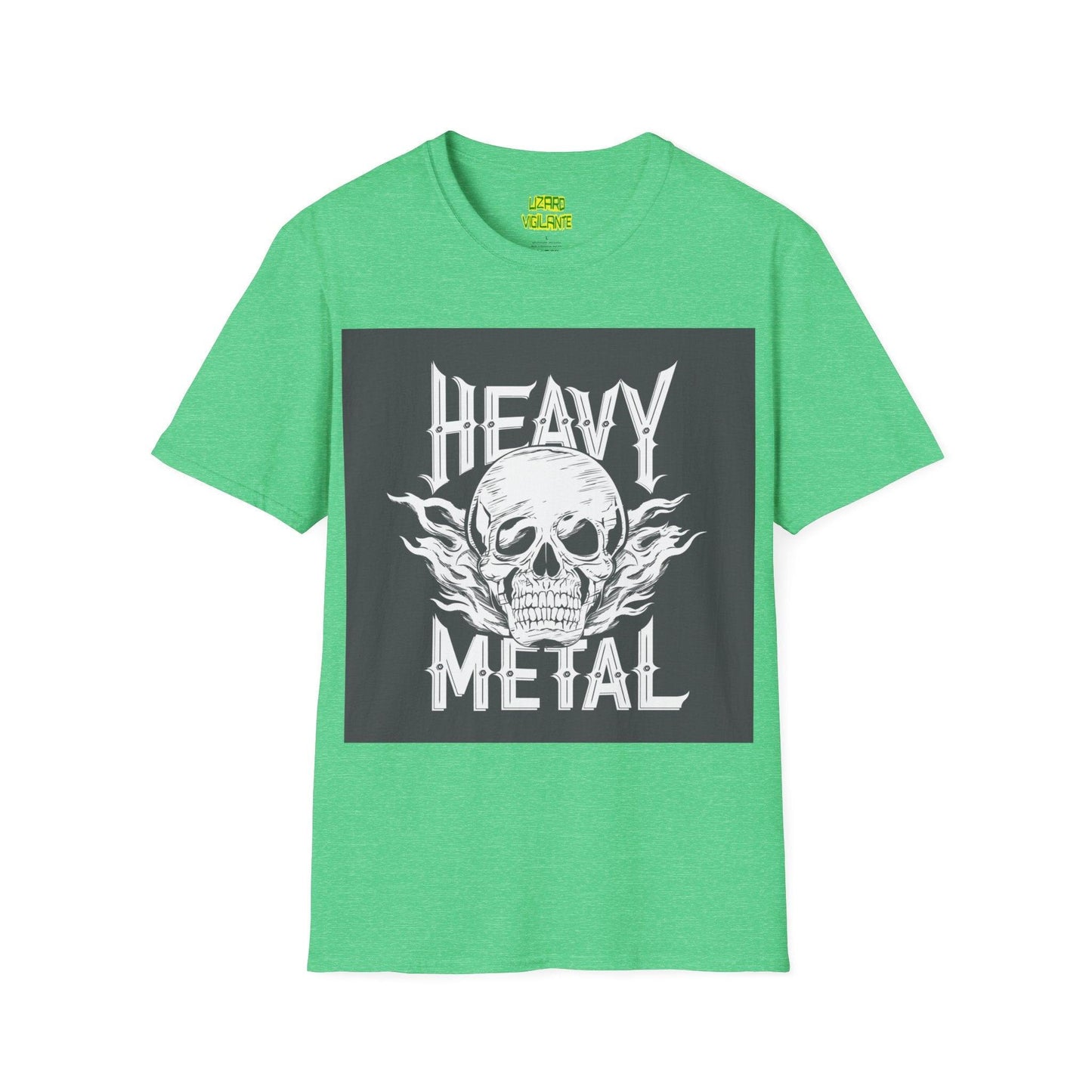 Heavy Metal Skull Unisex Softstyle T-Shirt - Lizard Vigilante