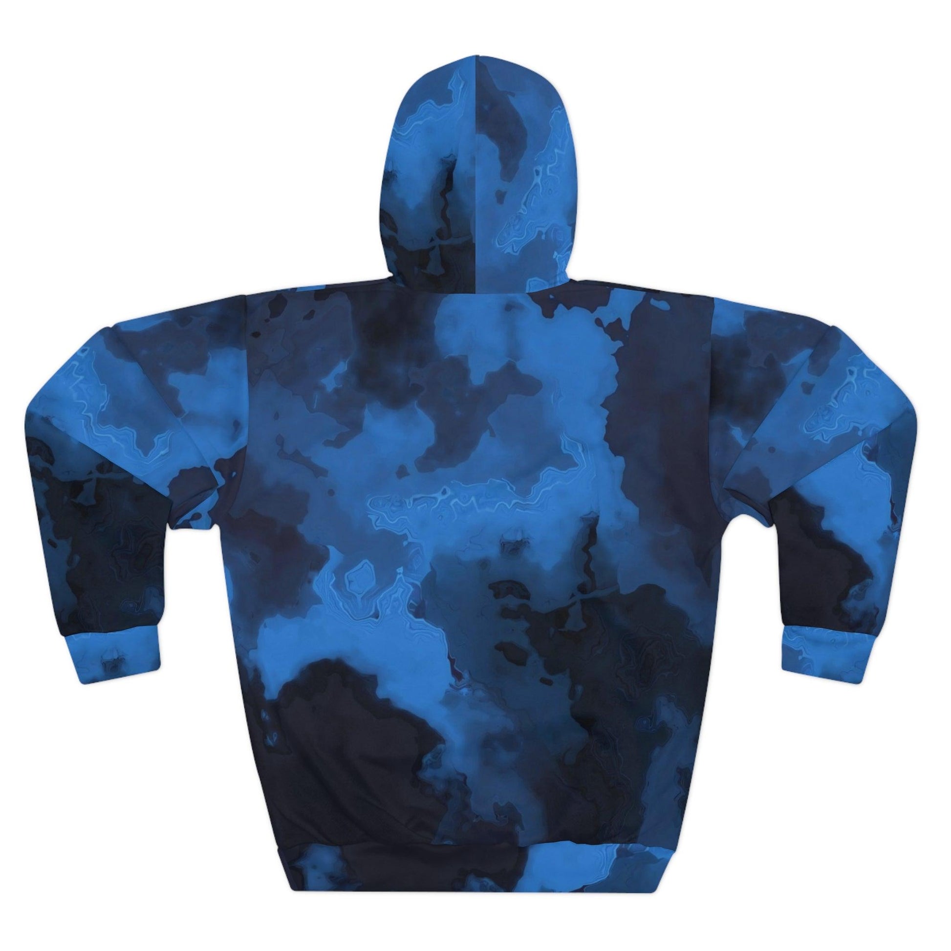 Blue On Black Rock Design Unisex Pullover Hoodie - Lizard Vigilante