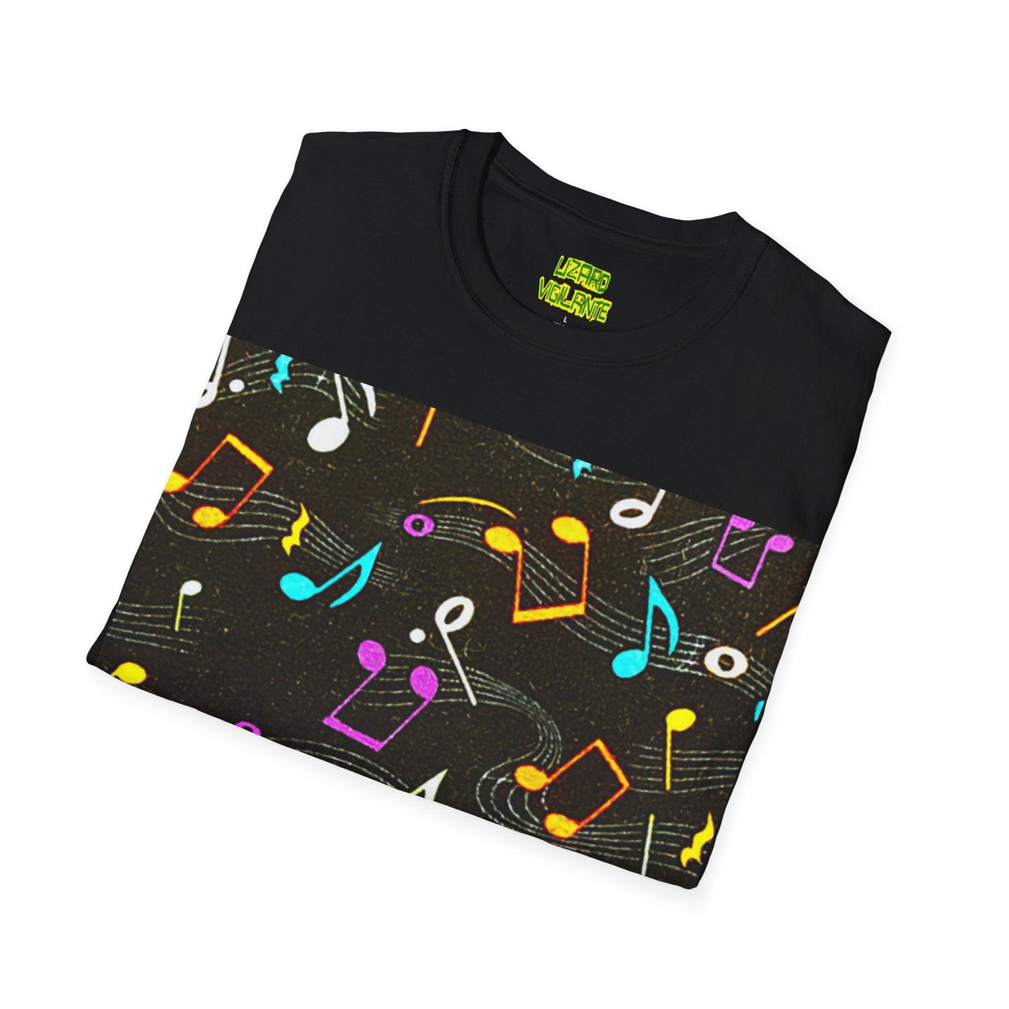 Musical Notes Unisex Softstyle T-Shirt - Lizard Vigilante