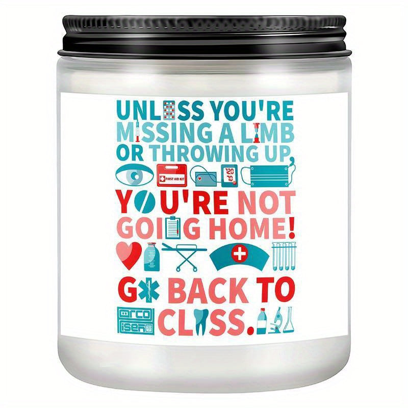 1pc Lavender Scented Candle Gift Idea, School Nurse Gifts, School Nurse Supplies, School Nurse Office Decorations Decors, School Nurse Appreciation Gifts, Gift For Women Men School Nurse, Gift Daily Funny Unique Meaningful It