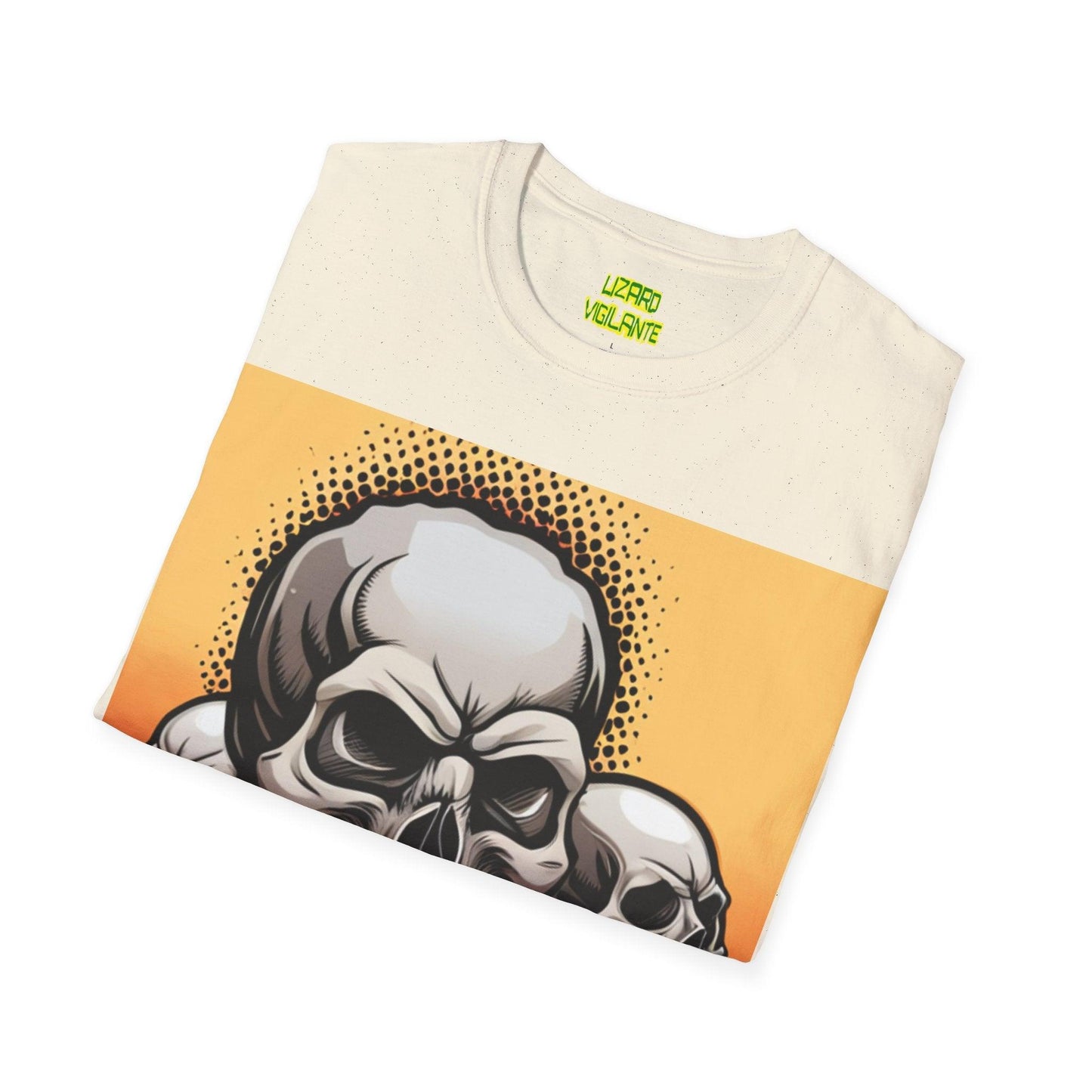 Gray Skulls Unisex Softstyle T-Shirt - Lizard Vigilante