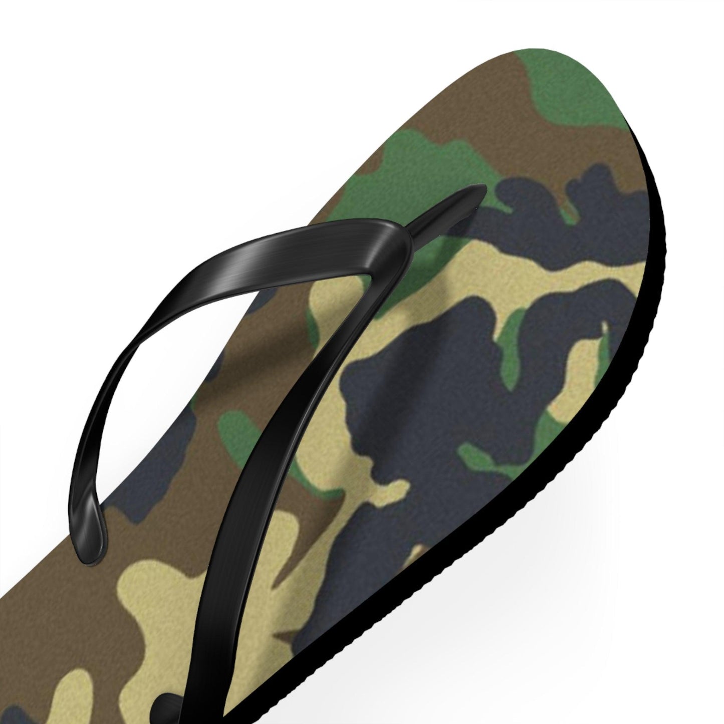 Men's Green Camouflage Flip Flops - Lizard Vigilante