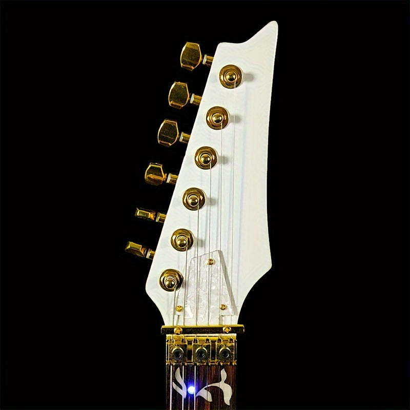 LED Light Electric Guitar – 24 Fret Crystal Acrylic Body, Blue LED Illumination, Maple Neck, Rosewood Fretboard, HSH Pickups – Premium Instrument for All Levels - Premium Electric Guitar from Lizard Vigilante - Just $438.91! Shop now at Lizard Vigilante