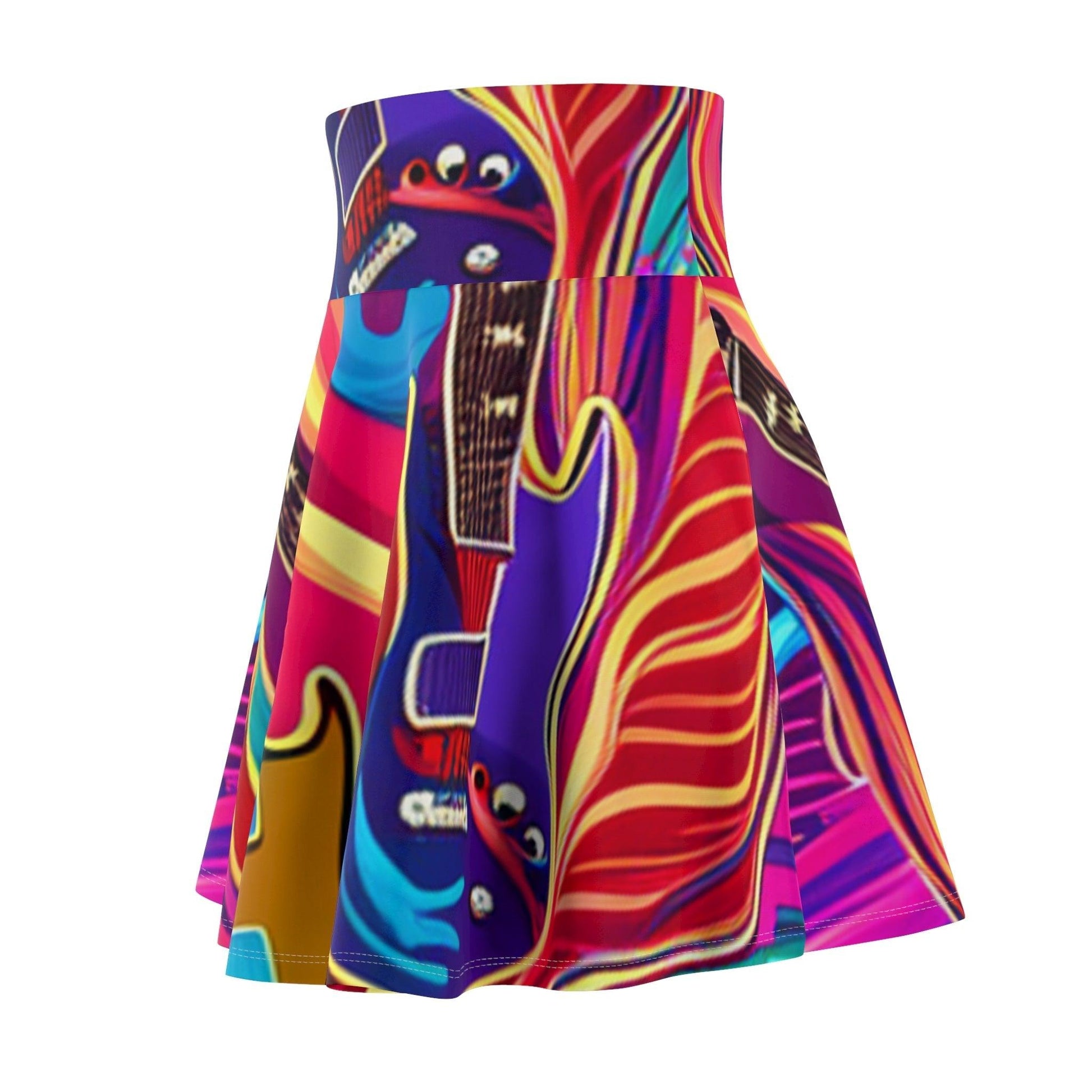 Psychedelic Things Women's Skater Skirt - Lizard Vigilante