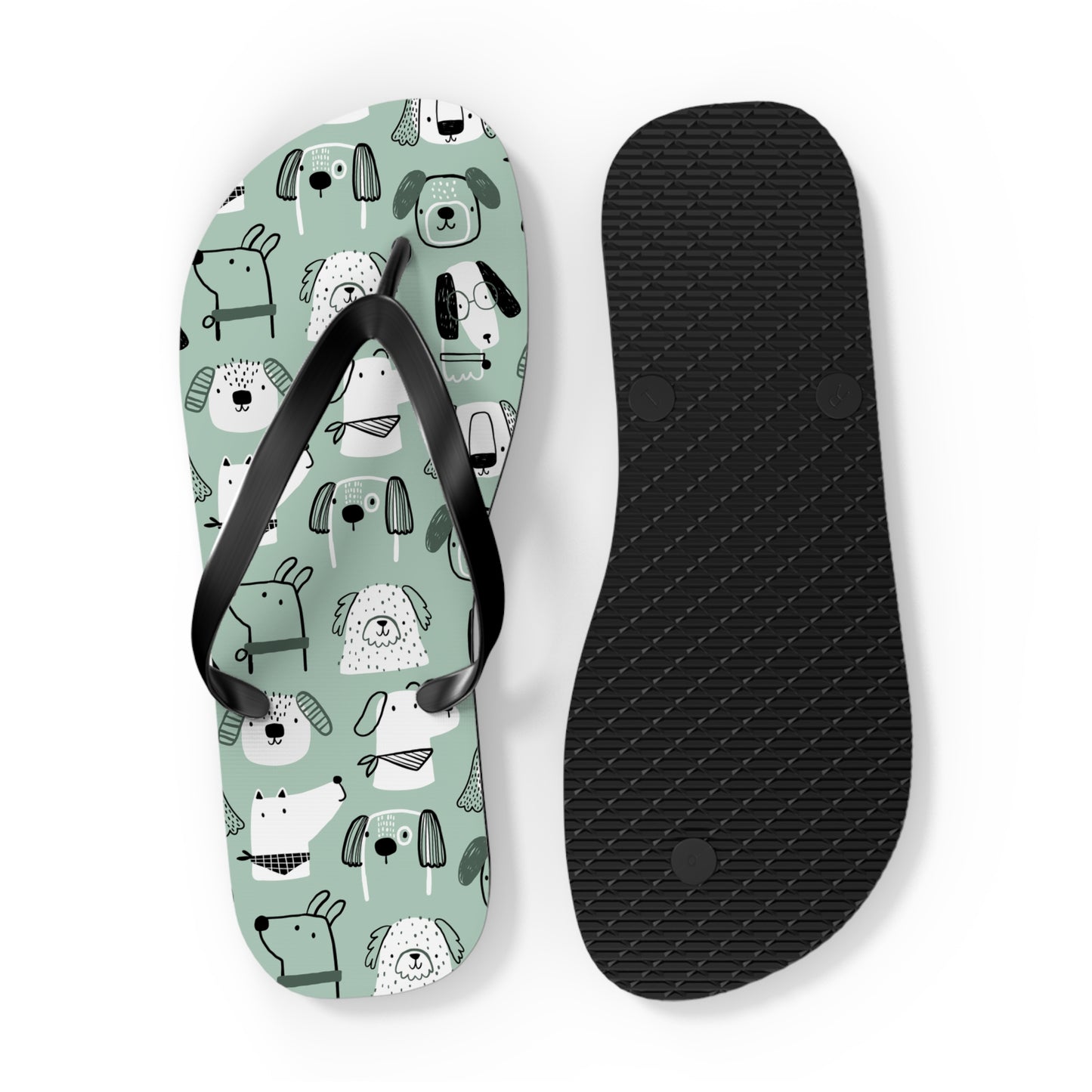 Illustrated Doggers Flip Flops - Lizard Vigilante