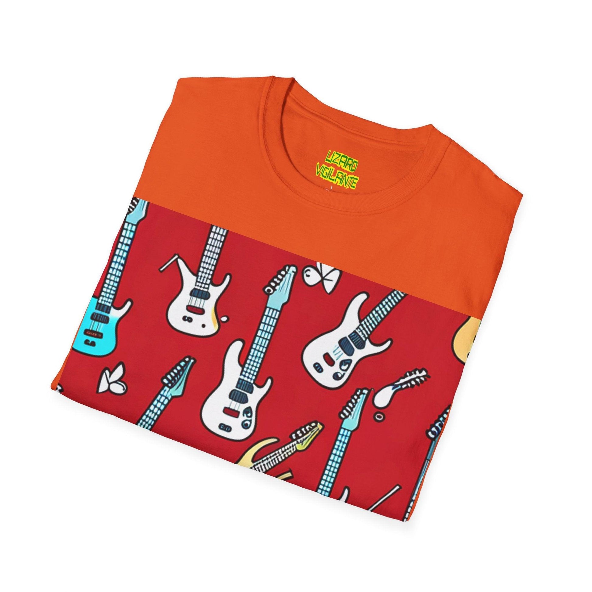 Polka Dot Guitar Unisex Softstyle T-Shirt - Lizard Vigilante