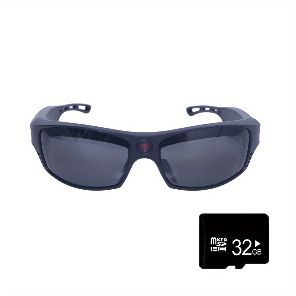 Smart Video Glasses 1080P HD Camera Glasses with Wireless Headset, Open Ear Speaker, AI Real-Time Translation Support 110+ Languages 102° Wide-angle, Sports Outdoor Glasses for Biking, Skiing, Motorcycling, Fishing