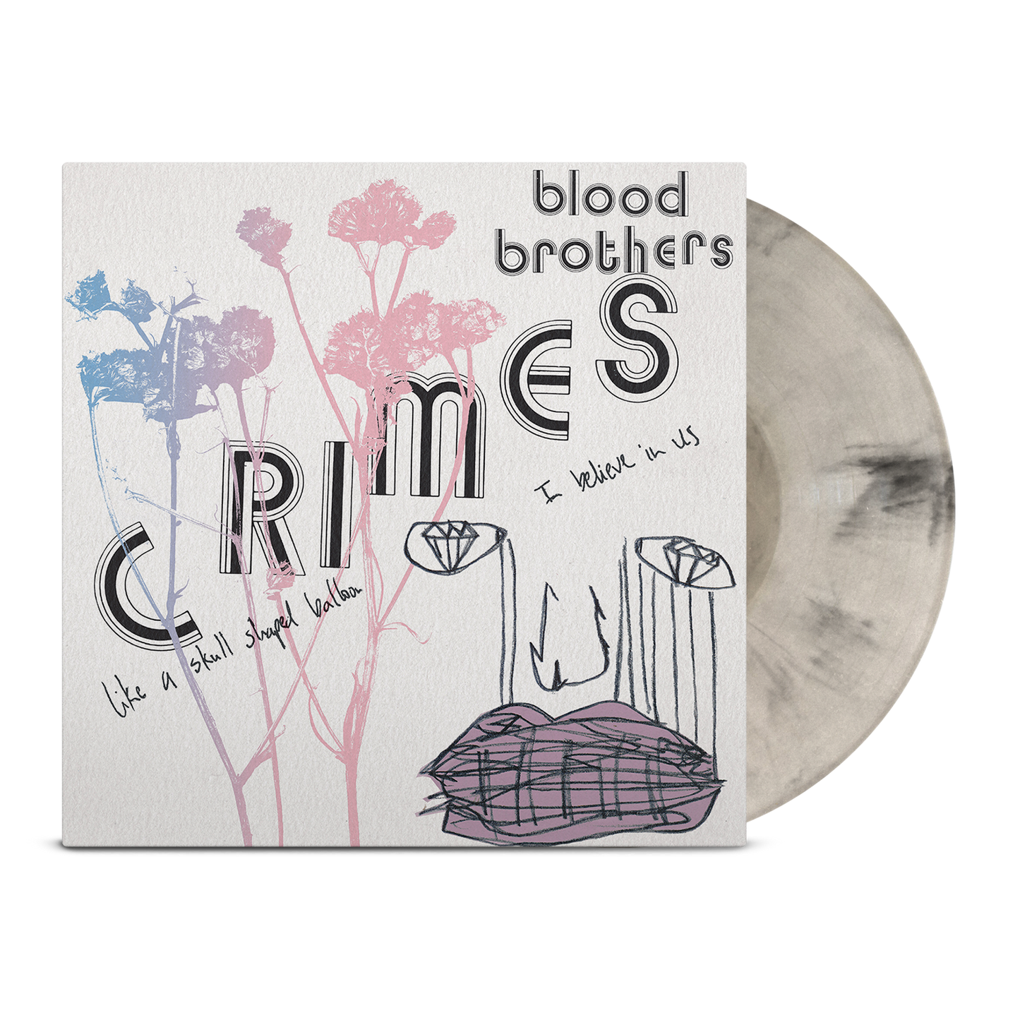 THE BLOOD BROTHERS ‘CRIMES’ LP (Exclusive – Limited to 300, Black & Bone White Marble Vinyl)
