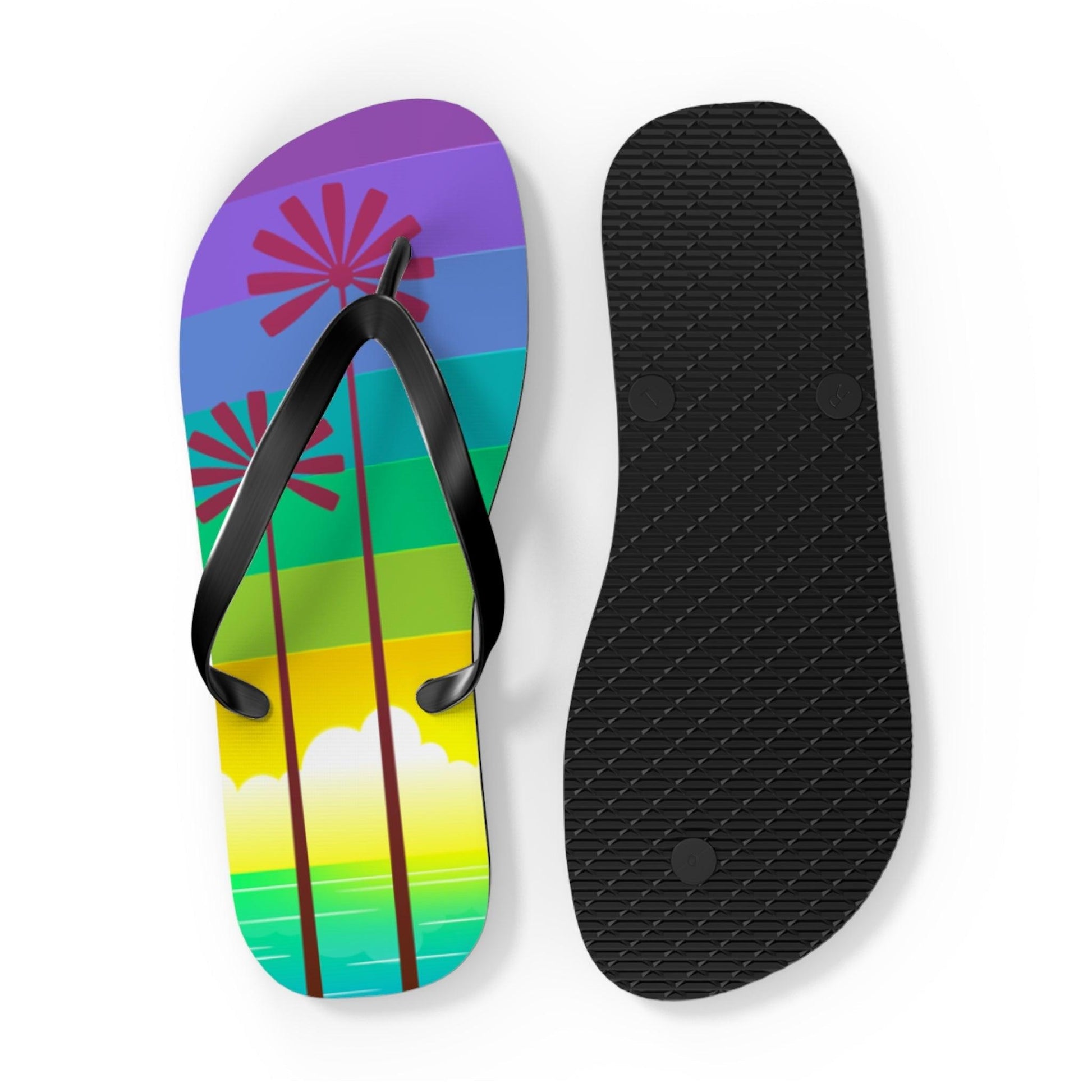 Palm Treed Flip Flops - Lizard Vigilante