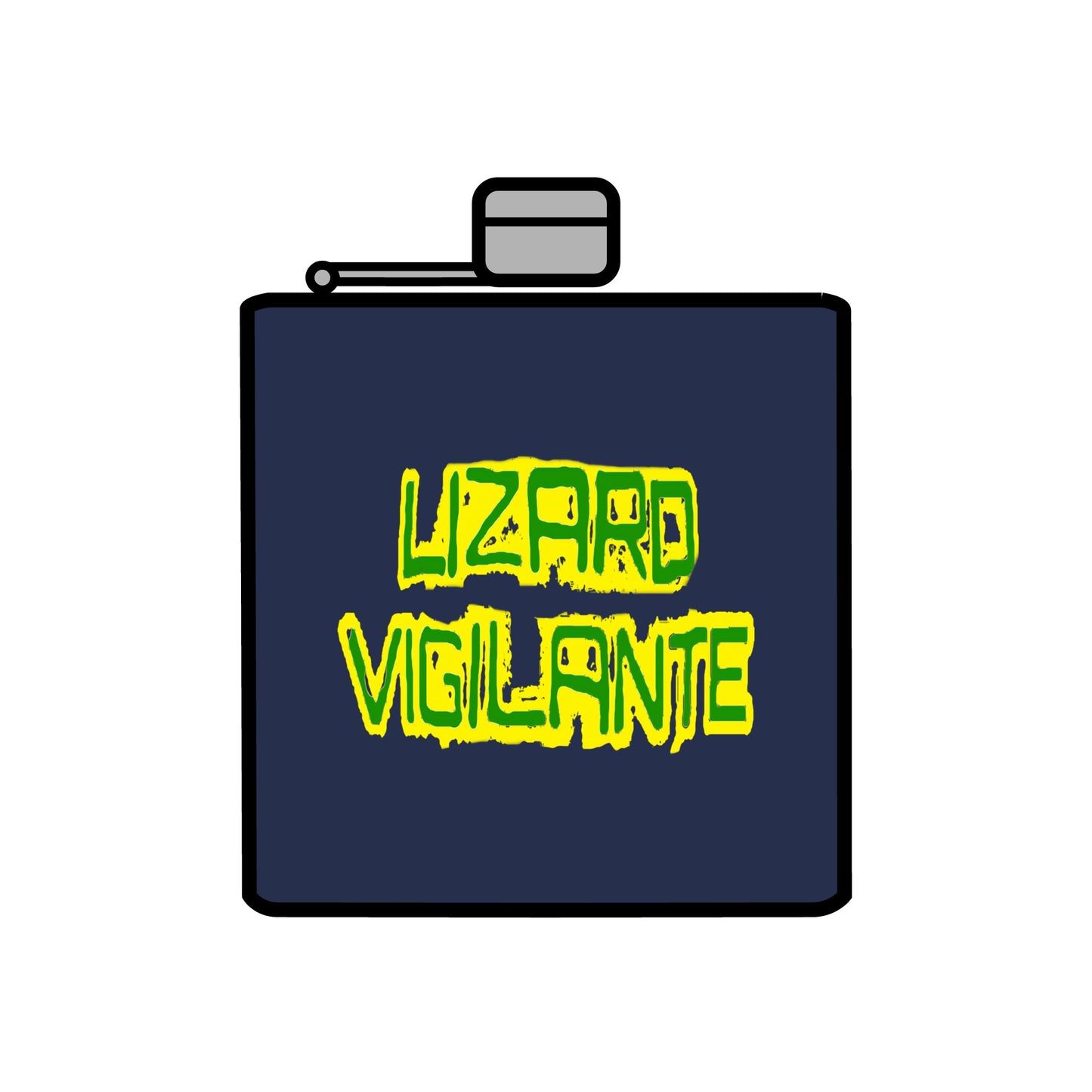 Lizard Vigilante Stainless Steel Flask, 6oz - Premium Mug from Printify - Just $32.99! Shop now at Lizard Vigilante