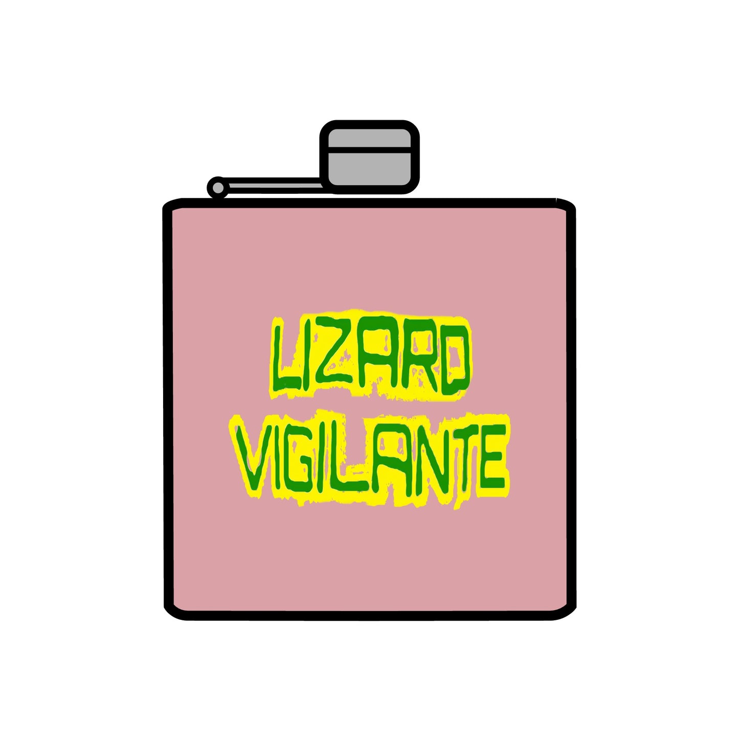 Lizard Vigilante Stainless Steel Flask, 6oz - Premium Mug from Printify - Just $32.99! Shop now at Lizard Vigilante