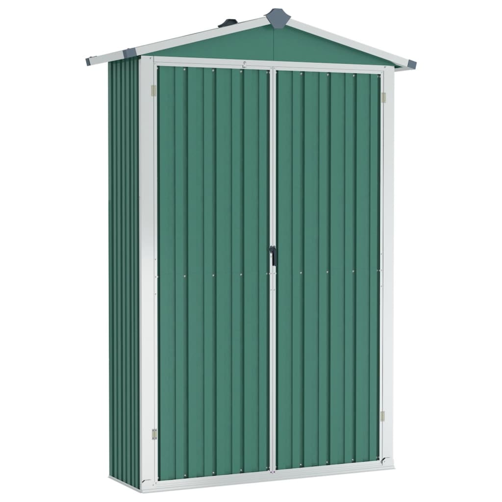 NNEVL Garden Shed Green 116x45x175 cm Galvanised Steel