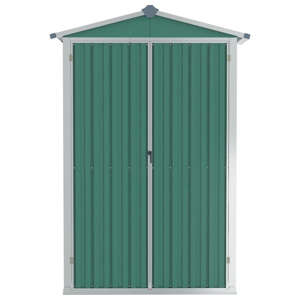 NNEVL Garden Shed Green 116x45x175 cm Galvanised Steel