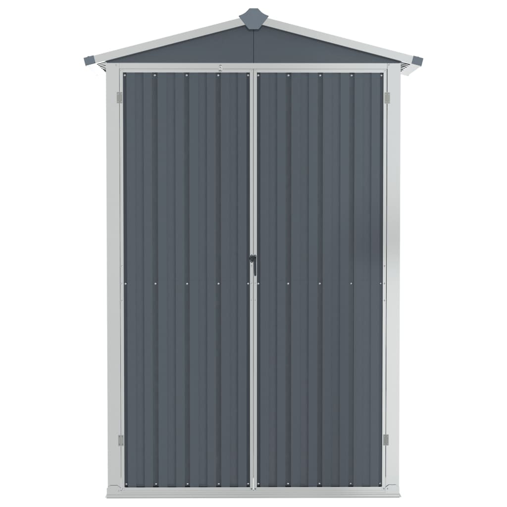 vidaXL Outdoor Storage Shed Garden Shed for Patio Backyard Galvanized Steel