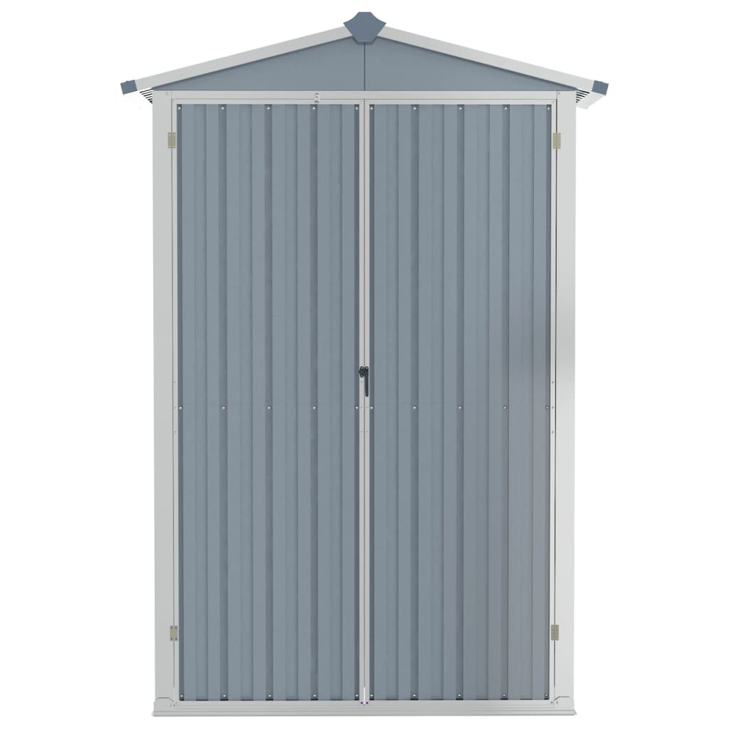 NNEVL Garden Shed Grey 107.5x46x183 cm Galvanised Steel