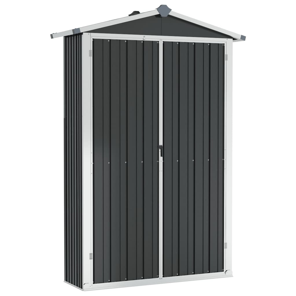 vidaXL Outdoor Storage Shed Garden Shed for Patio Backyard Galvanized Steel