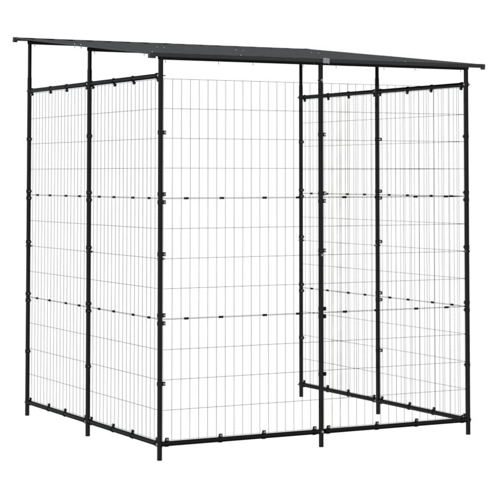 NNEVL Bicycle Shed 190x190x222 cm Steel Black