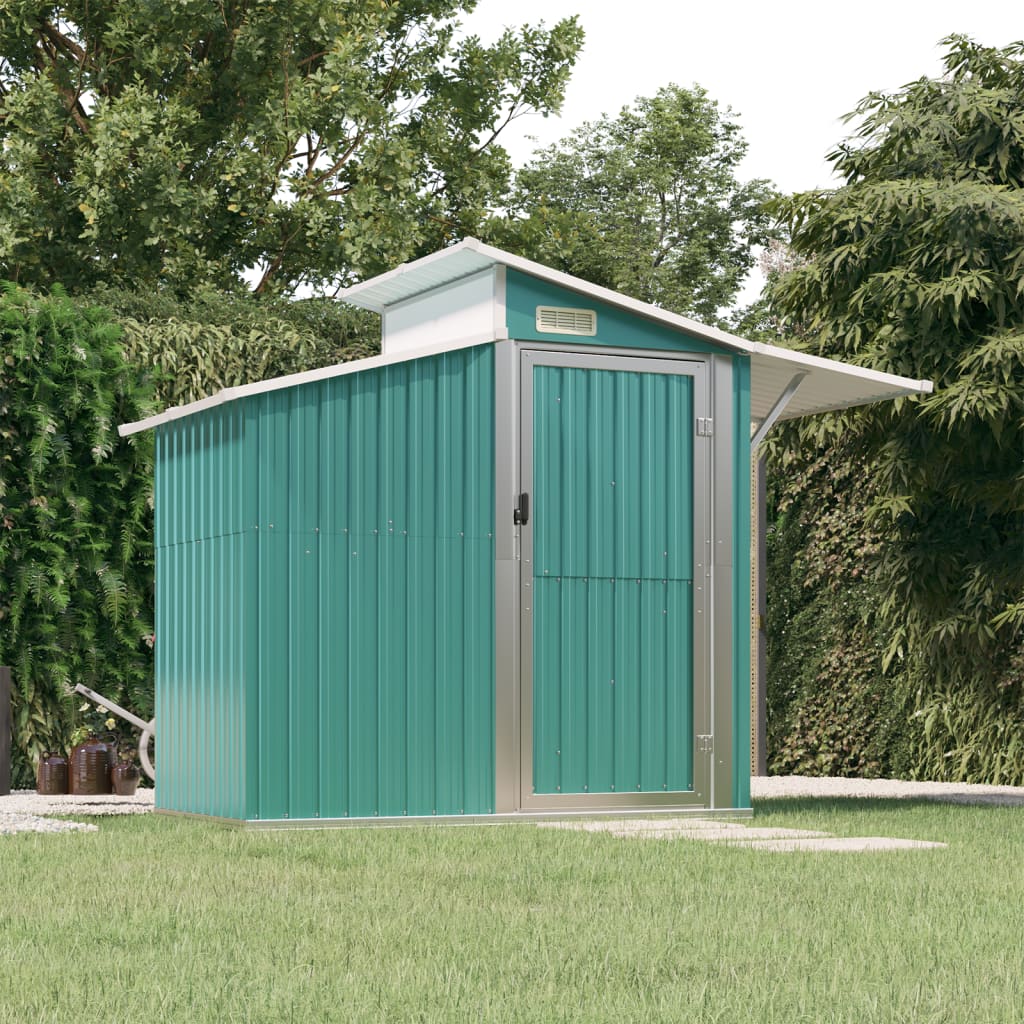vidaXL Storage Shed Outdoor Garden Shed for Furniture Storage Galvanized Steel