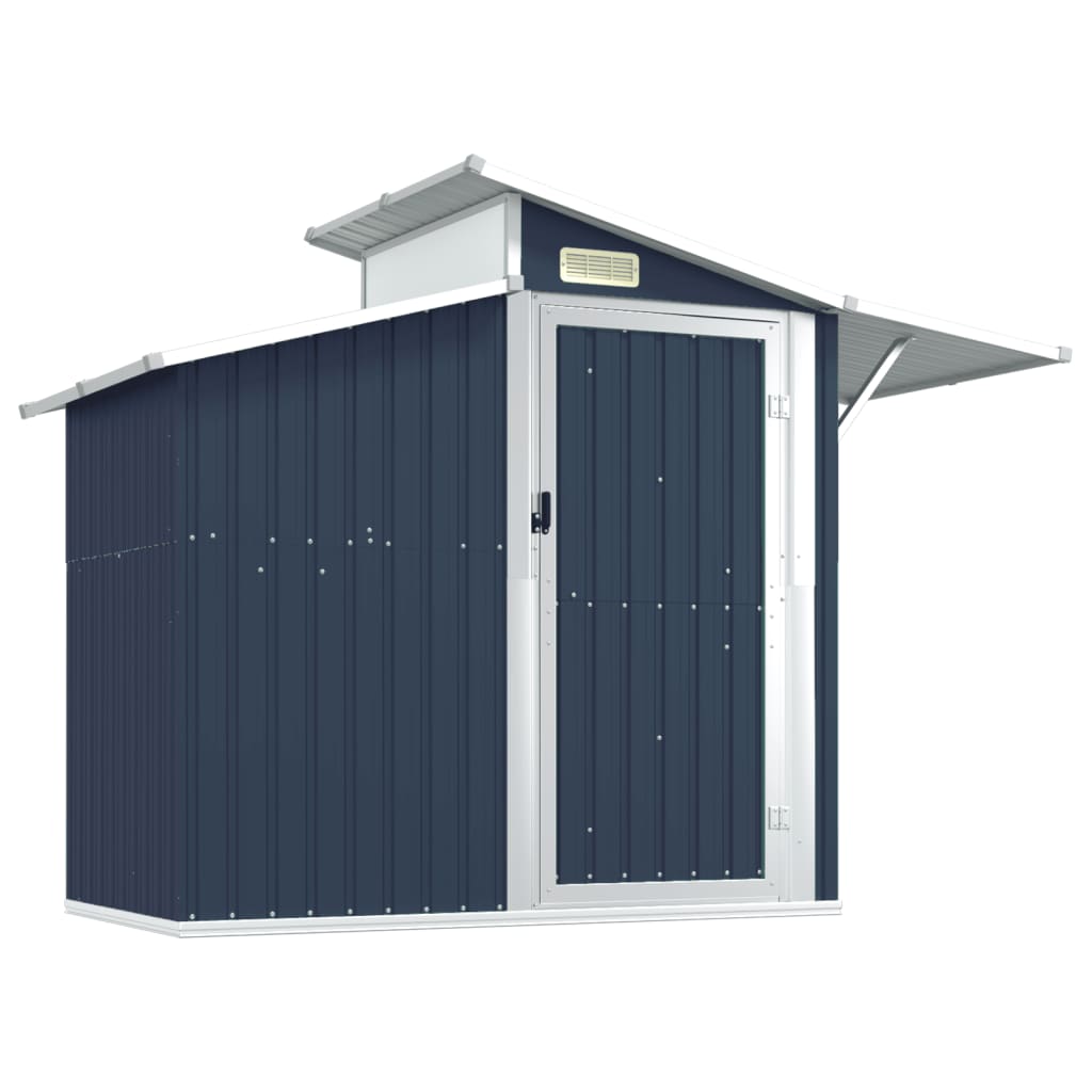 vidaXL Storage Shed Outdoor Garden Shed for Furniture Storage Galvanized Steel