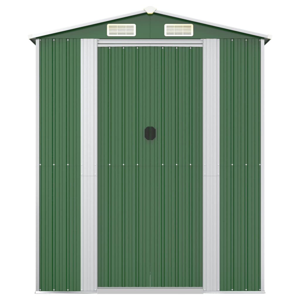 NNEVL Garden Shed Green 192x440x223 cm Galvanised Steel