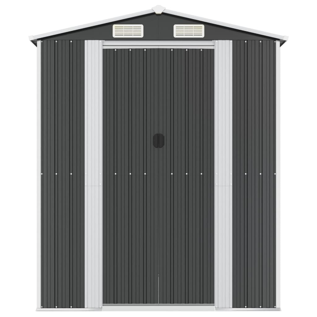 NNEVL Garden Shed Anthracite 192x357x223 cm Galvanised Steel