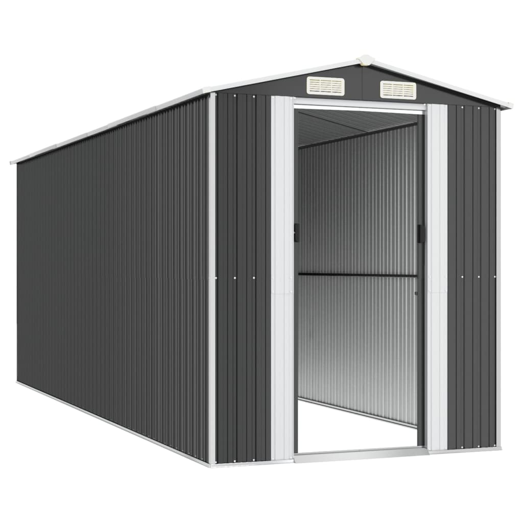 NNEVL Garden Shed Anthracite 192x523x223 cm Galvanised Steel