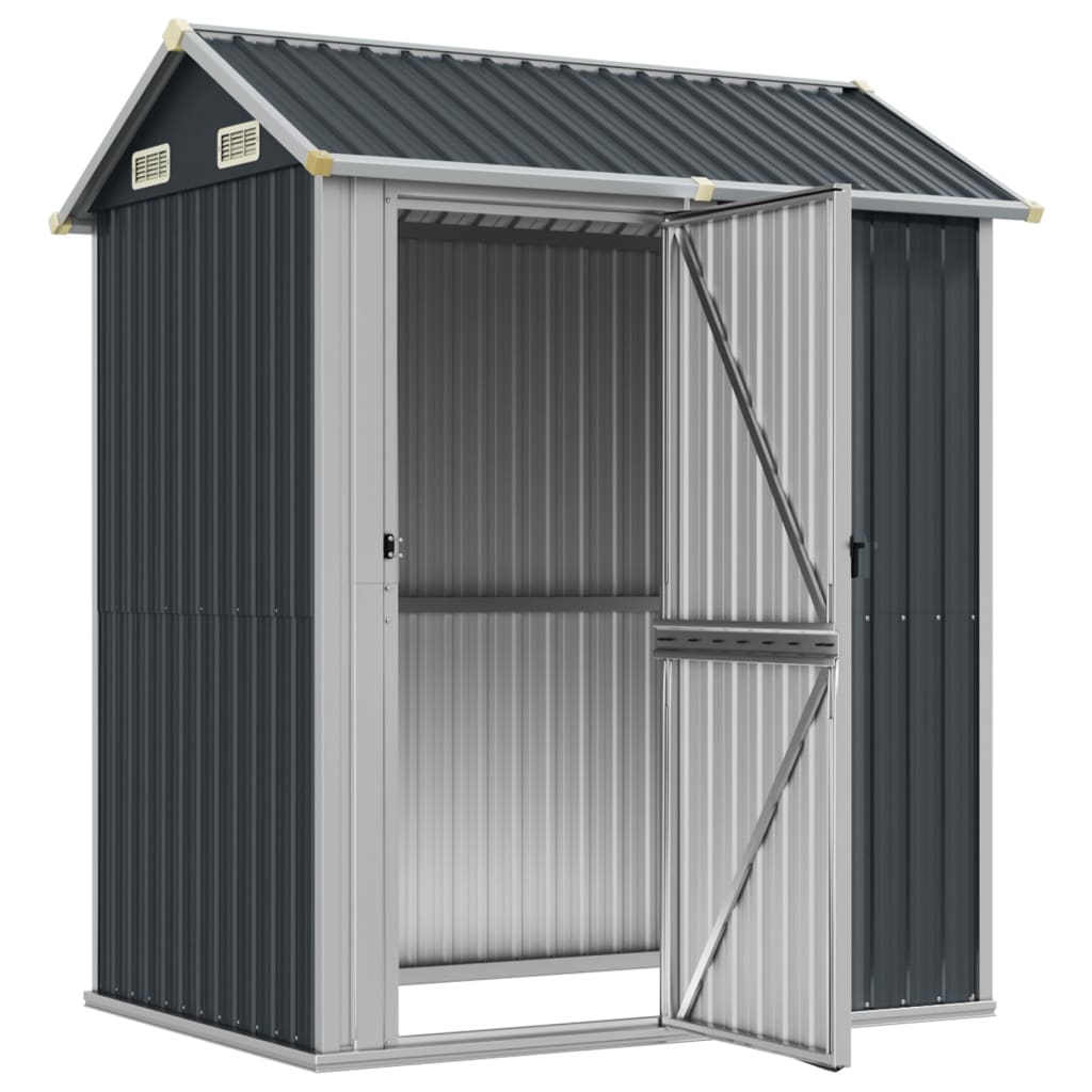 NNEVL Garden Shed Anthracite 192x152.5x237 cm Galvanised Steel