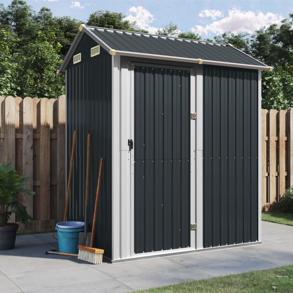 NNEVL Garden Shed Anthracite 192x152.5x237 cm Galvanised Steel