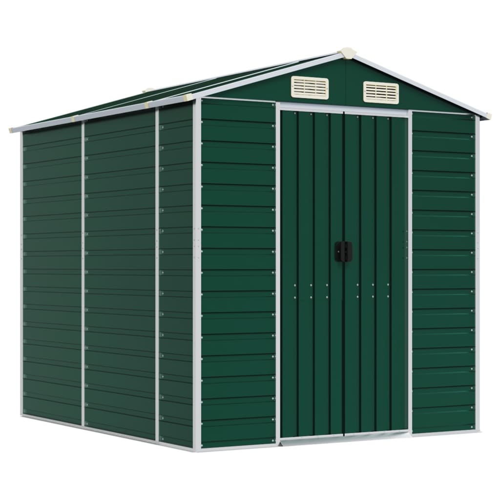 NNEVL Garden Shed Green 191x215x198 cm Galvanised Steel