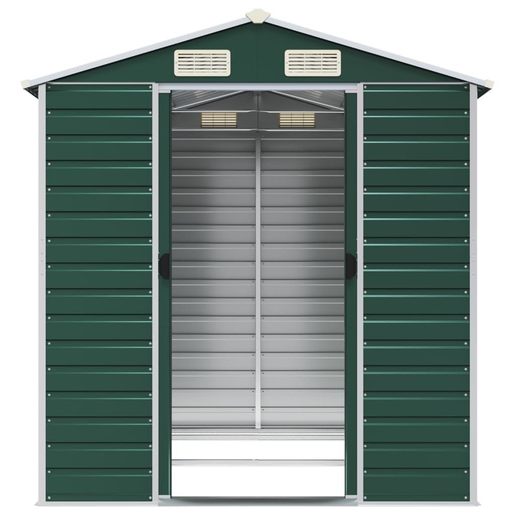 NNEVL Garden Shed Green 191x215x198 cm Galvanised Steel