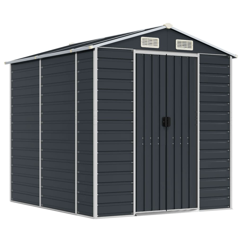 NNEVL Garden Shed Anthracite 191x215x198 cm Galvanised Steel