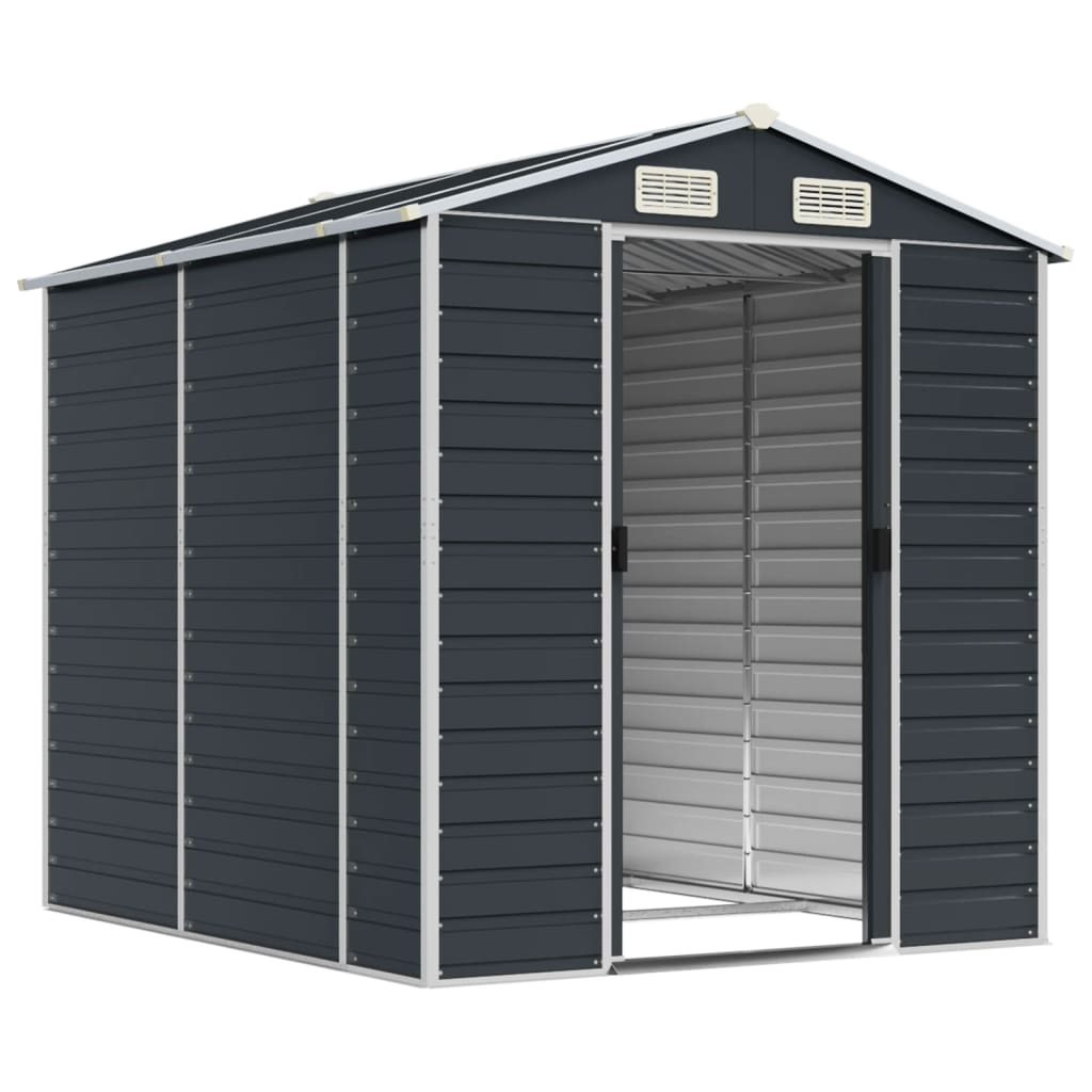NNEVL Garden Shed Anthracite 191x215x198 cm Galvanised Steel
