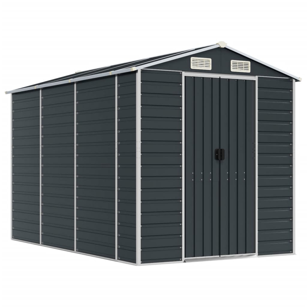 NNEVL Garden Shed Anthracite 191x300x198 cm Galvanised Steel