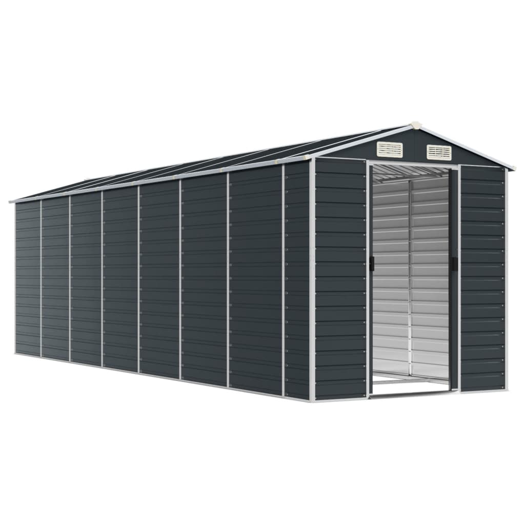 NNEVL Garden Shed Anthracite 191x640x198 cm Galvanised Steel