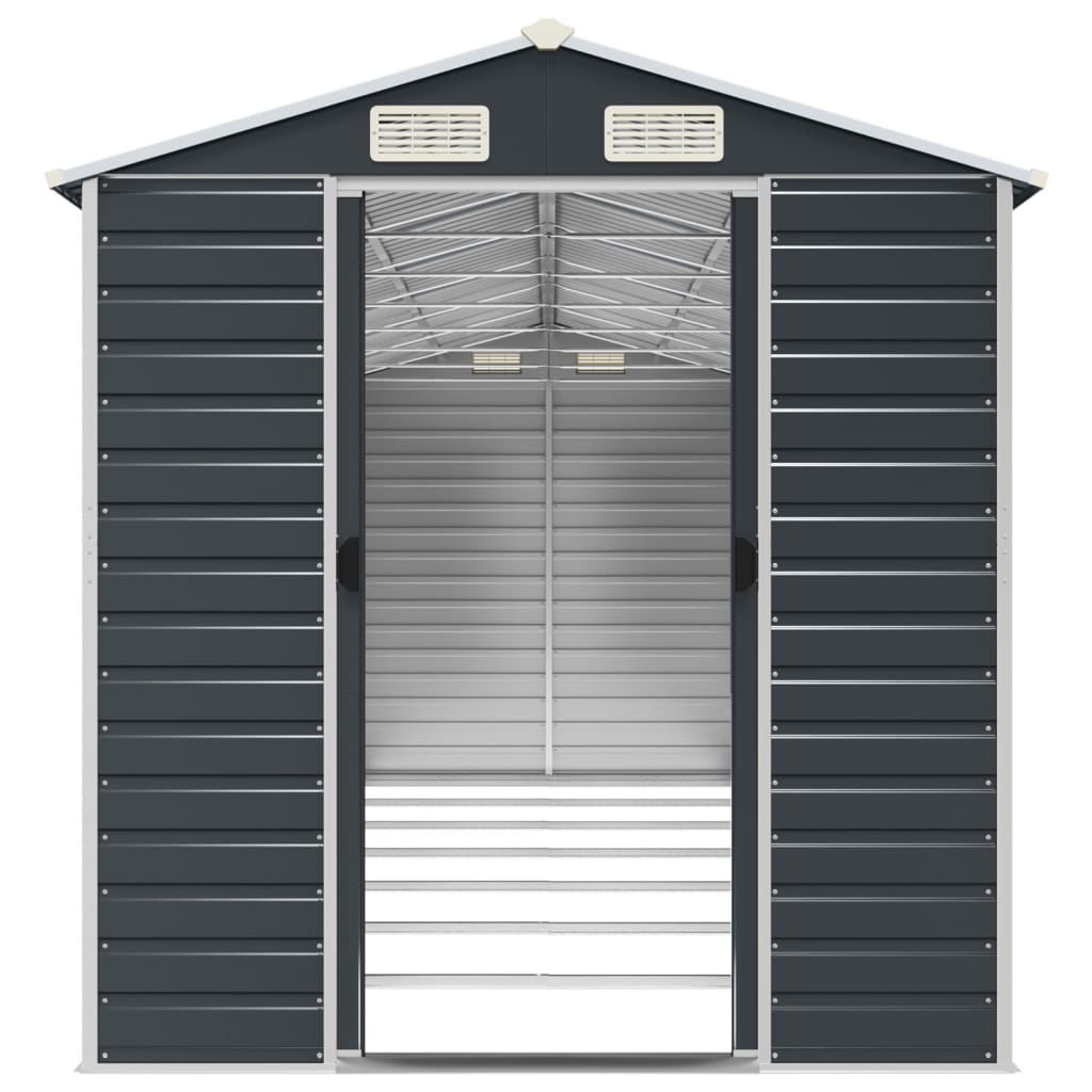 NNEVL Garden Shed Anthracite 191x640x198 cm Galvanised Steel