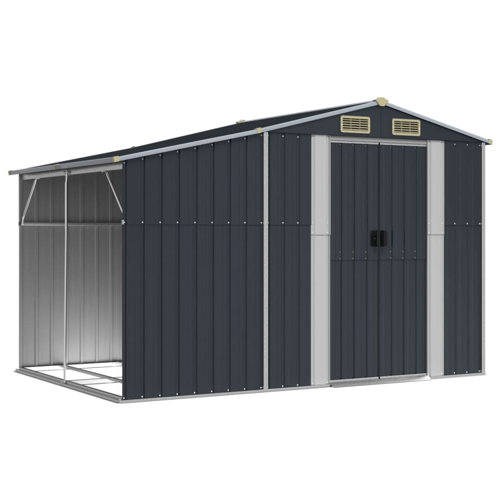 NNEVL Garden Shed Anthracite 277x192.5x179 cm Galvanised Steel