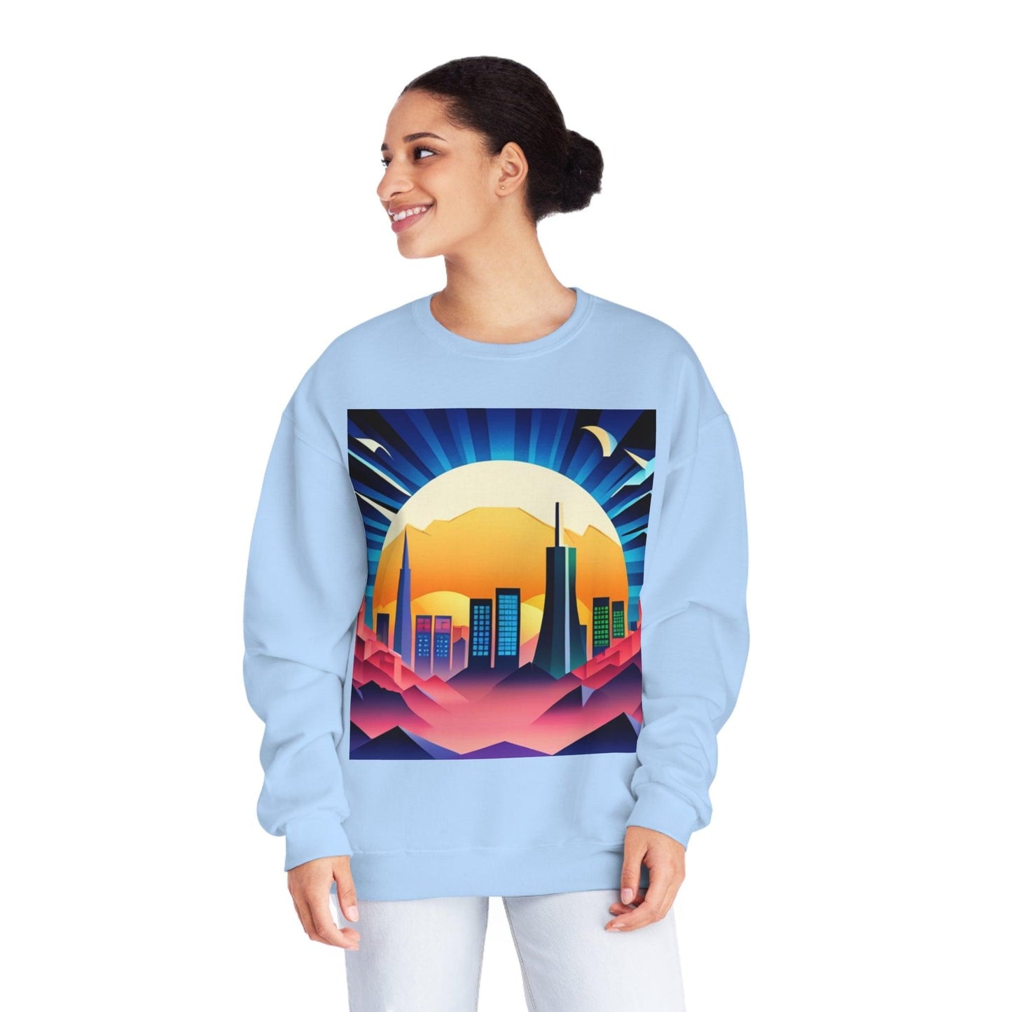 City of Futuris Unisex NuBlend® Crewneck Sweatshirt - Lizard Vigilante