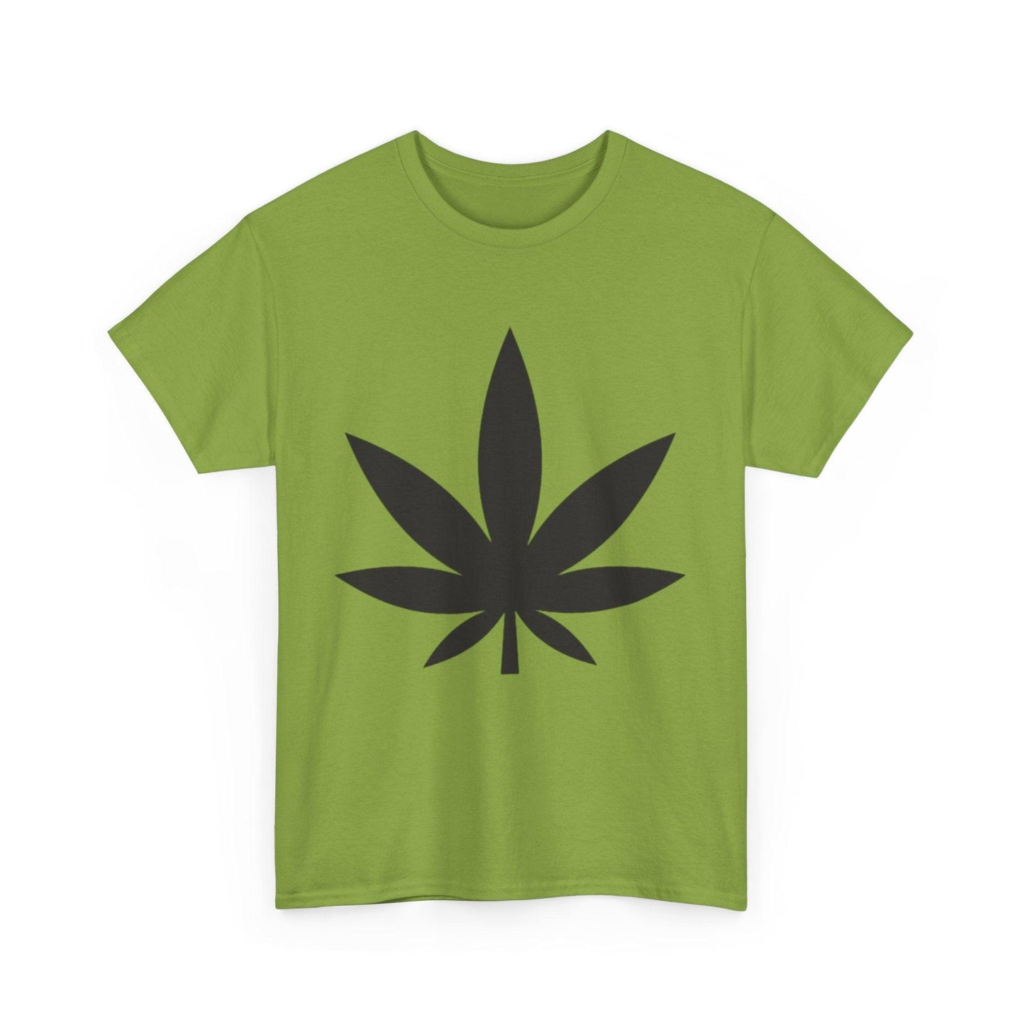 Black Pot Leaf Unisex Heavy Cotton Tee - Lizard Vigilante